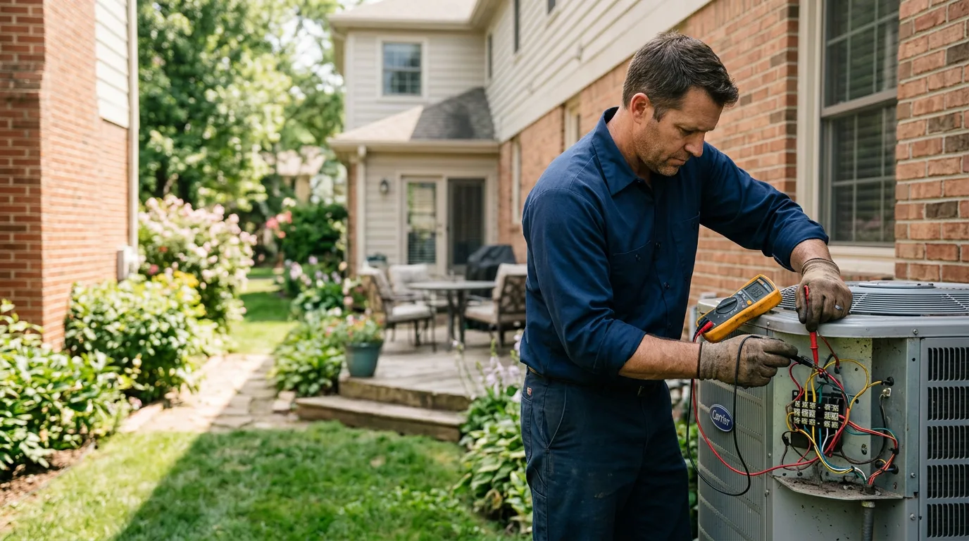HVAC technician working near Louisburg, NC